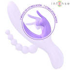 INTENSE - MIKO DREIFACH-VIBRATOR HASE & STIMULATOR & ANAL 7 VIBRATIONEN VIOLETT