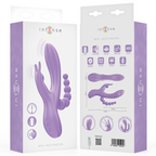 INTENSE - MIKO DREIFACH-VIBRATOR HASE & STIMULATOR & ANAL 7 VIBRATIONEN VIOLETT