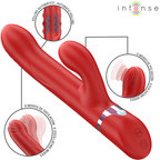 INTENSE - LELE MULTIFUNKTIONS-VIBRATOR ROTIEREND & OSZILLIEREND & STIMULIEREND ROT