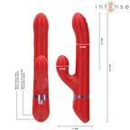 INTENSE - LELE MULTIFUNKTIONS-VIBRATOR ROTIEREND & OSZILLIEREND & STIMULIEREND ROT