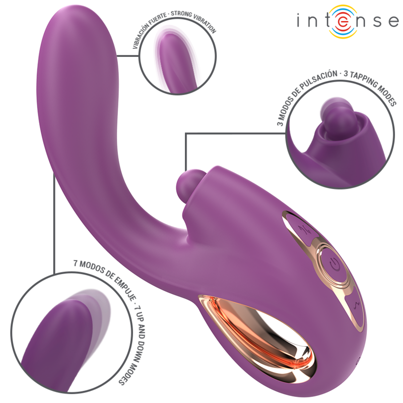 INTENSE - LALI MULTIFUNKTIONALE G-PUNKT MASSAGE GERÄT MIT TAPPING, THRUST UND VIBRATION VIOLETT