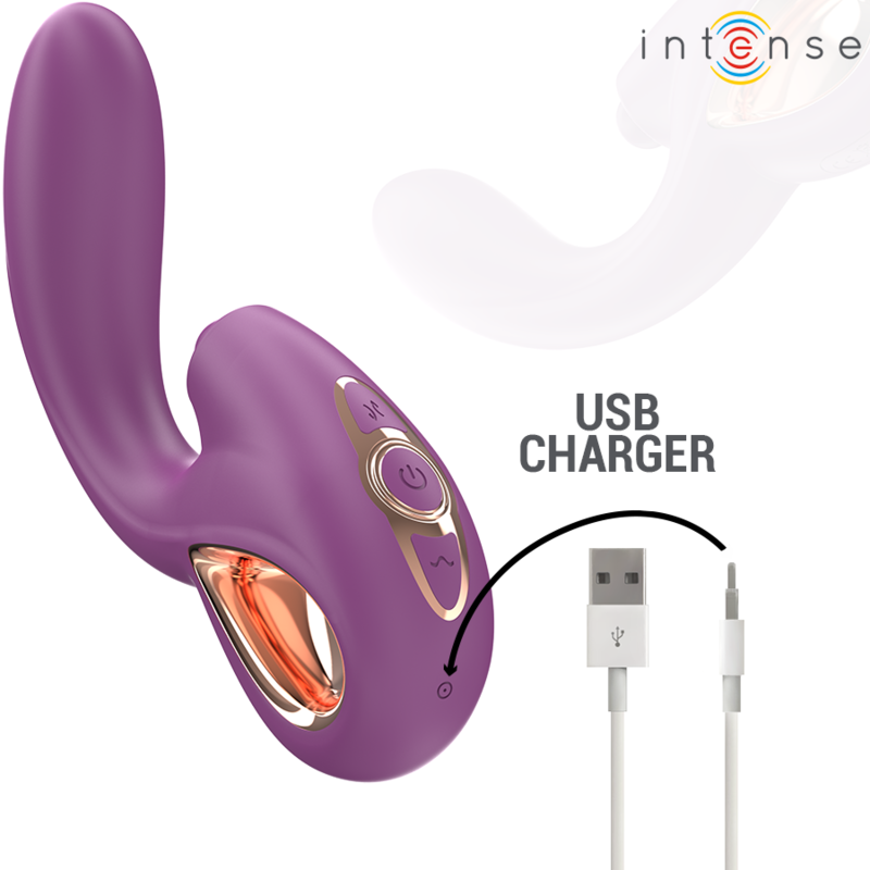 INTENSE - LALI MULTIFUNKTIONALE G-PUNKT MASSAGE GERÄT MIT TAPPING, THRUST UND VIBRATION VIOLETT