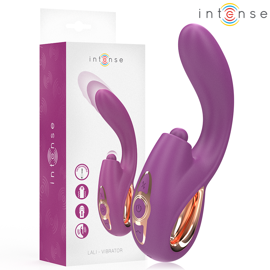 INTENSE - LALI MULTIFUNKTIONALE G-PUNKT MASSAGE GERÄT MIT TAPPING, THRUST UND VIBRATION VIOLETT