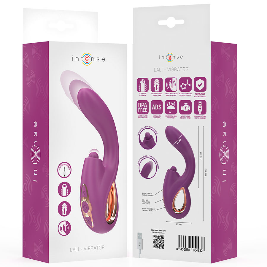 INTENSE - LALI MULTIFUNKTIONALE G-PUNKT MASSAGE GERÄT MIT TAPPING, THRUST UND VIBRATION VIOLETT