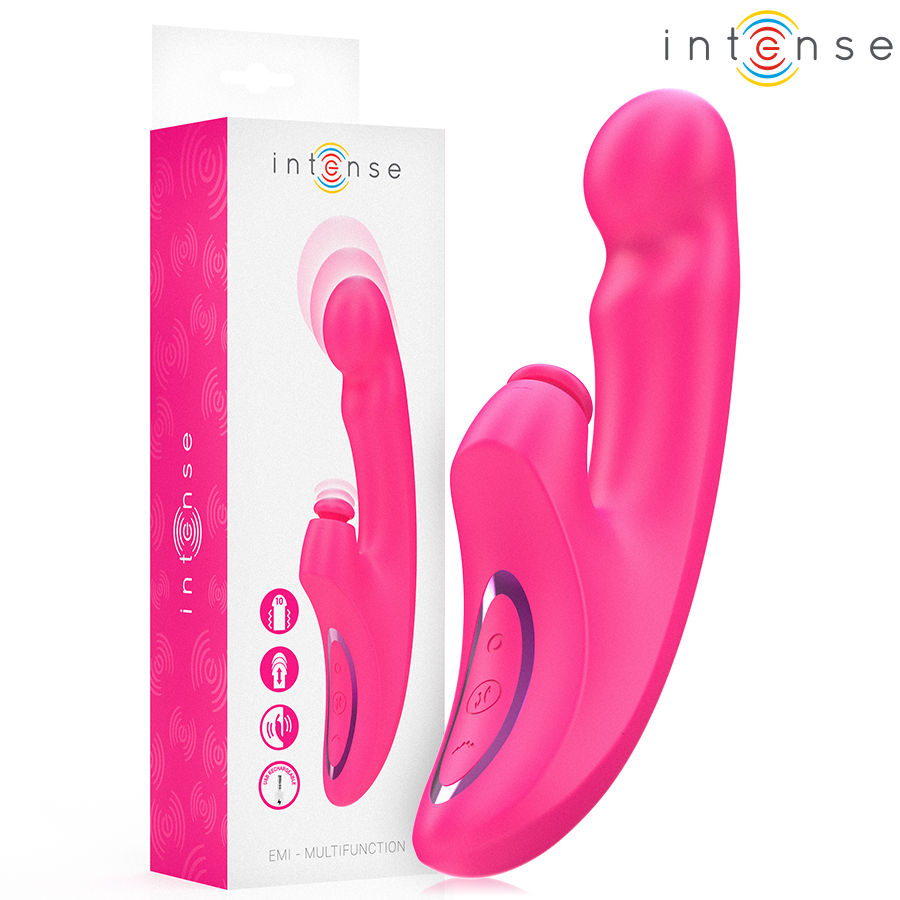 INTENSE - EMI VIBRATOR 13,5 CM MULTIFUNKTION 3-IN-1 10 VIBRATIONEN ROSA