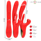 INTENSE - ROSALIA MULTIFUNKTIONSDILDO 3 IN 1 ROT
