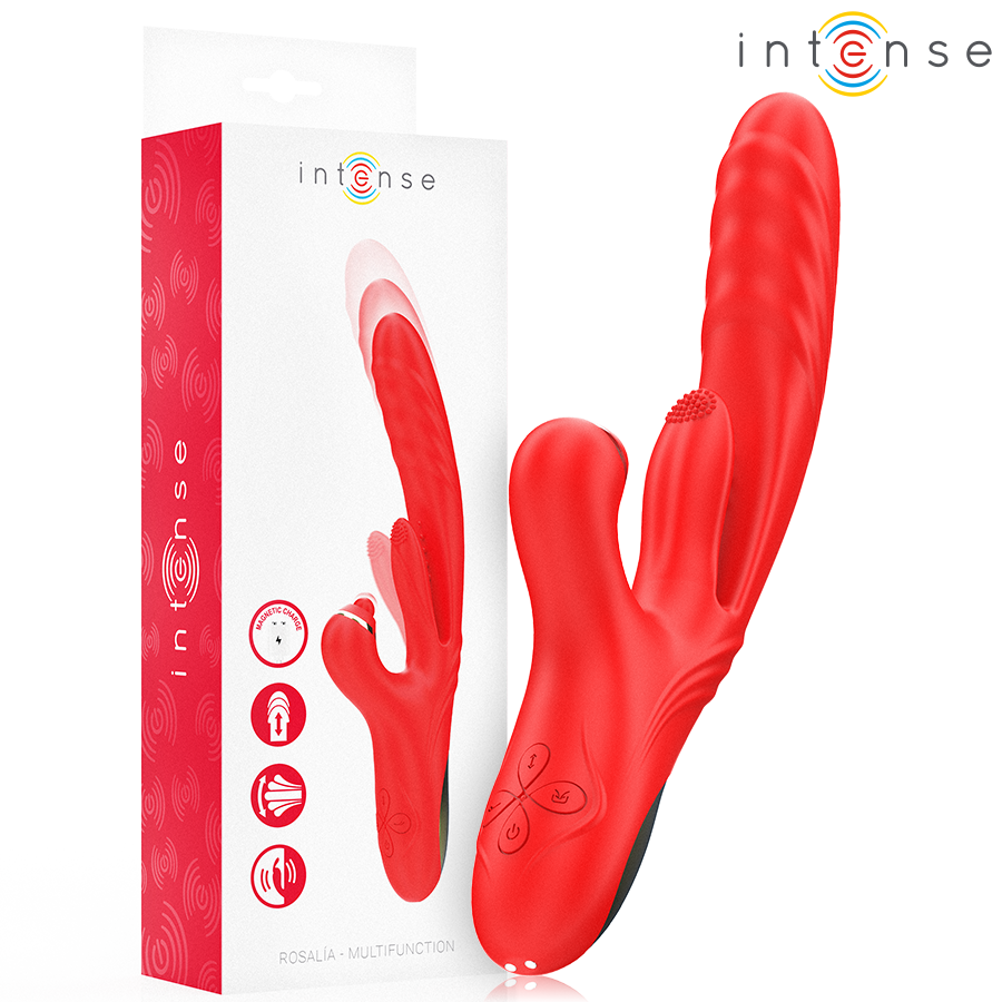 INTENSE - ROSALIA MULTIFUNKTIONSDILDO 3 IN 1 ROT