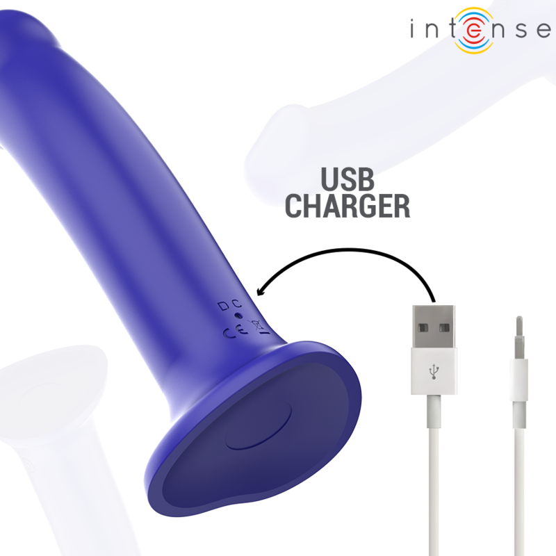 INTENSE - VICTORIA SAUGNÄPFEN-VIBRATOR MIT 10 VIBRATIONSMODI DUNKELBLAU FERNBEDIENUNG