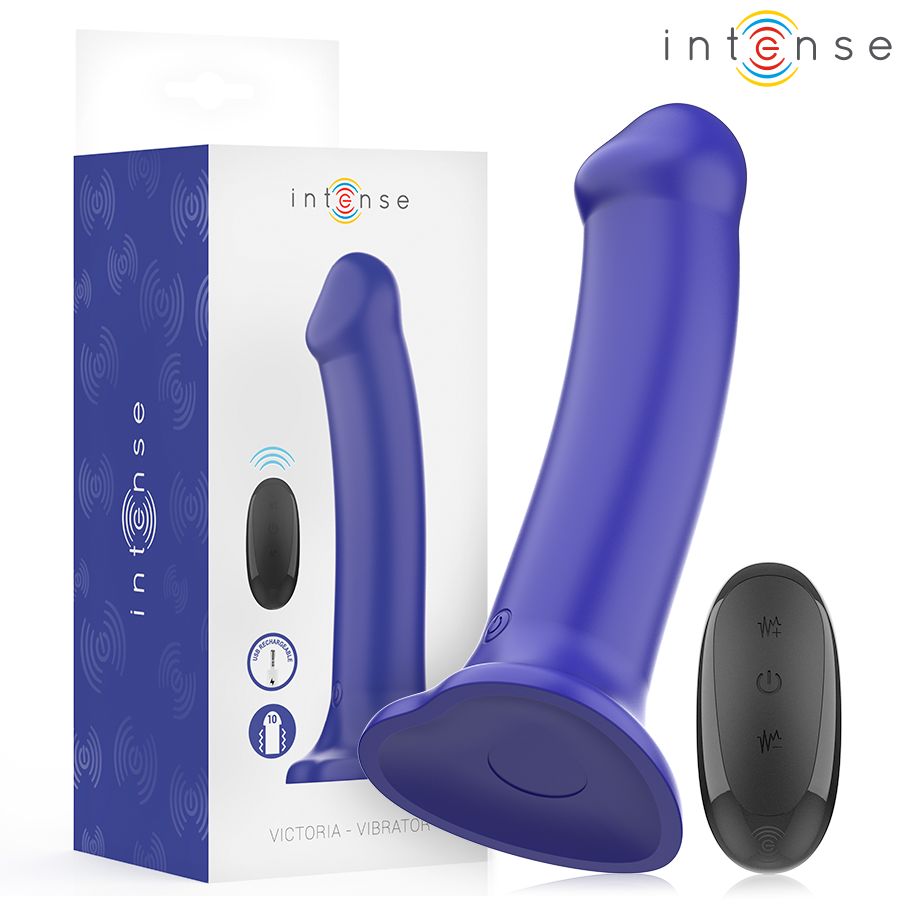 INTENSE - VICTORIA SAUGNÄPFEN-VIBRATOR MIT 10 VIBRATIONSMODI DUNKELBLAU FERNBEDIENUNG