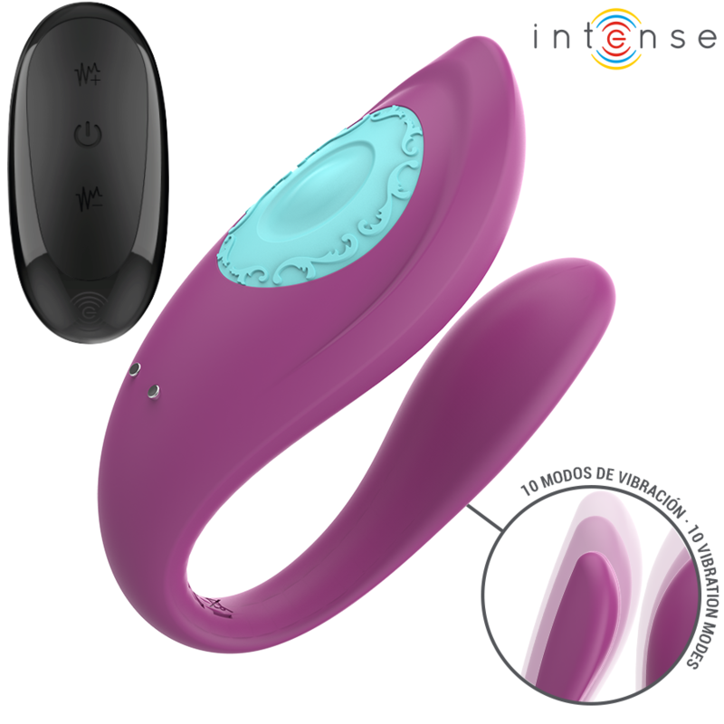 INTENSE - ANNIE VIBRATOR UND U-FÖRMIGER STIMULATOR VIOLETT FERNBEDIENUNG