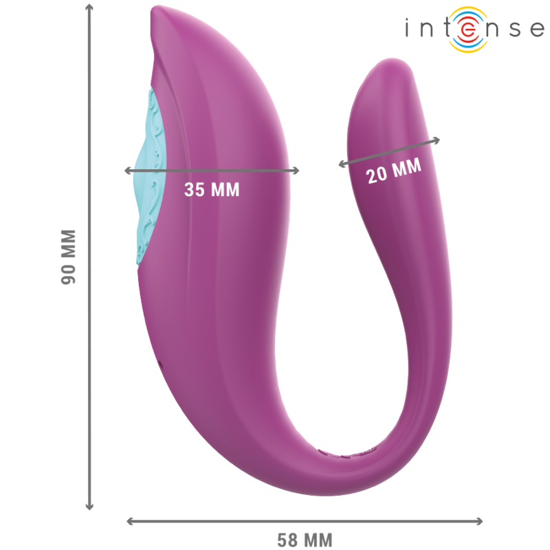 INTENSE - ANNIE VIBRATOR UND U-FÖRMIGER STIMULATOR VIOLETT FERNBEDIENUNG