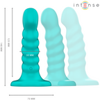 INTENSE - BUFFY VIBRATOR GRÖSSE S SPIRALDESIGN 10 VIBRATIONEN BLAUE FERNBEDIENUNG