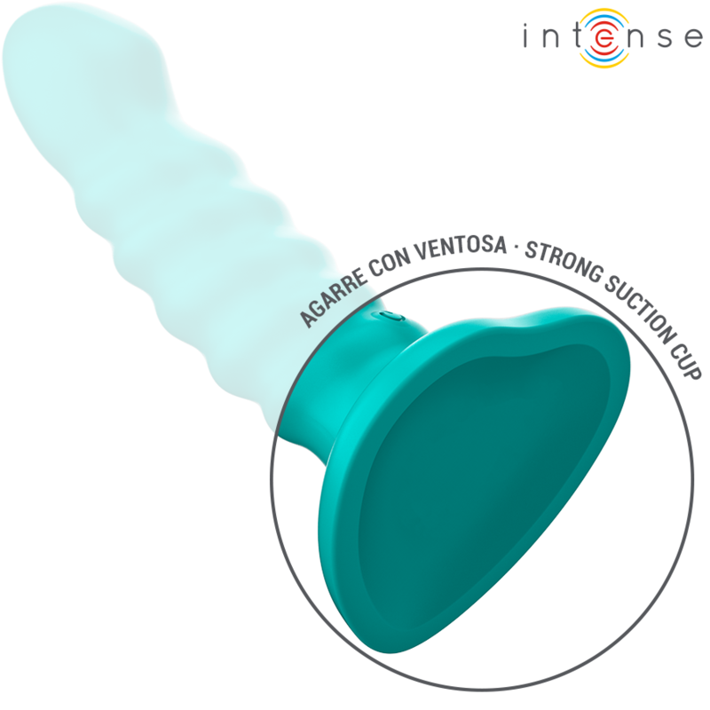 INTENSE - BUFFY VIBRATOR GRÖSSE S SPIRALDESIGN 10 VIBRATIONEN BLAUE FERNBEDIENUNG