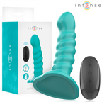 INTENSE - BUFFY VIBRATOR GRÖSSE S SPIRALDESIGN 10 VIBRATIONEN BLAUE FERNBEDIENUNG