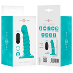 INTENSE - BUFFY VIBRATOR GRÖSSE S SPIRALDESIGN 10 VIBRATIONEN BLAUE FERNBEDIENUNG