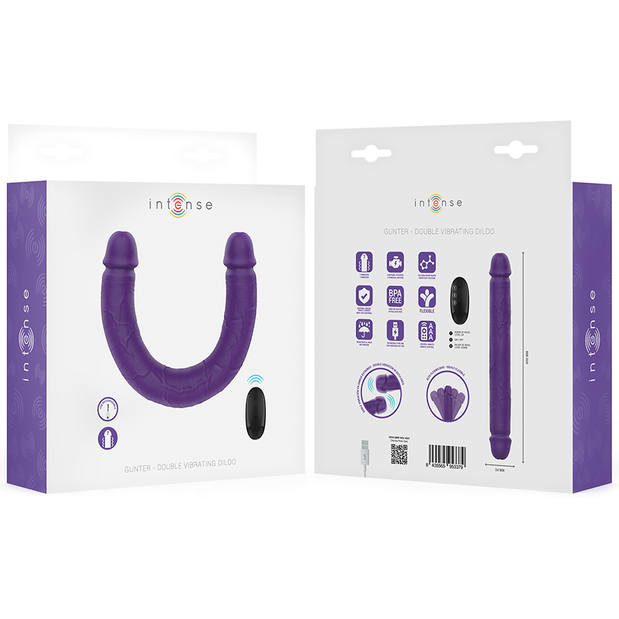 INTENSIV - GUNTER DILDO DOPPELVIBRATOR 40 CM LILA FERNBEDIENUNG