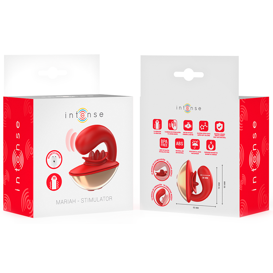 INTENSIV – U-FÖRMIGER VIBRATOR & STIMULATOR MARIAH 10 VIBRATIONEN ROT