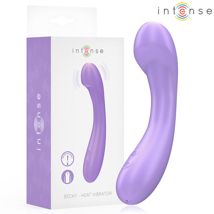 INTENSIV - BECKY VIBRATOR 19 CM BEHEIZT 7 VIBRATIONSSTUFEN VIOLETT