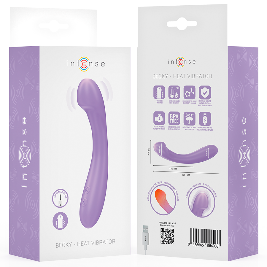 INTENSIV - BECKY VIBRATOR 19 CM BEHEIZT 7 VIBRATIONSSTUFEN VIOLETT
