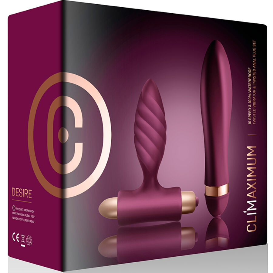 CLIMAXIMUM – VERDREHTER VIBRATOR + ANALPLUG SET