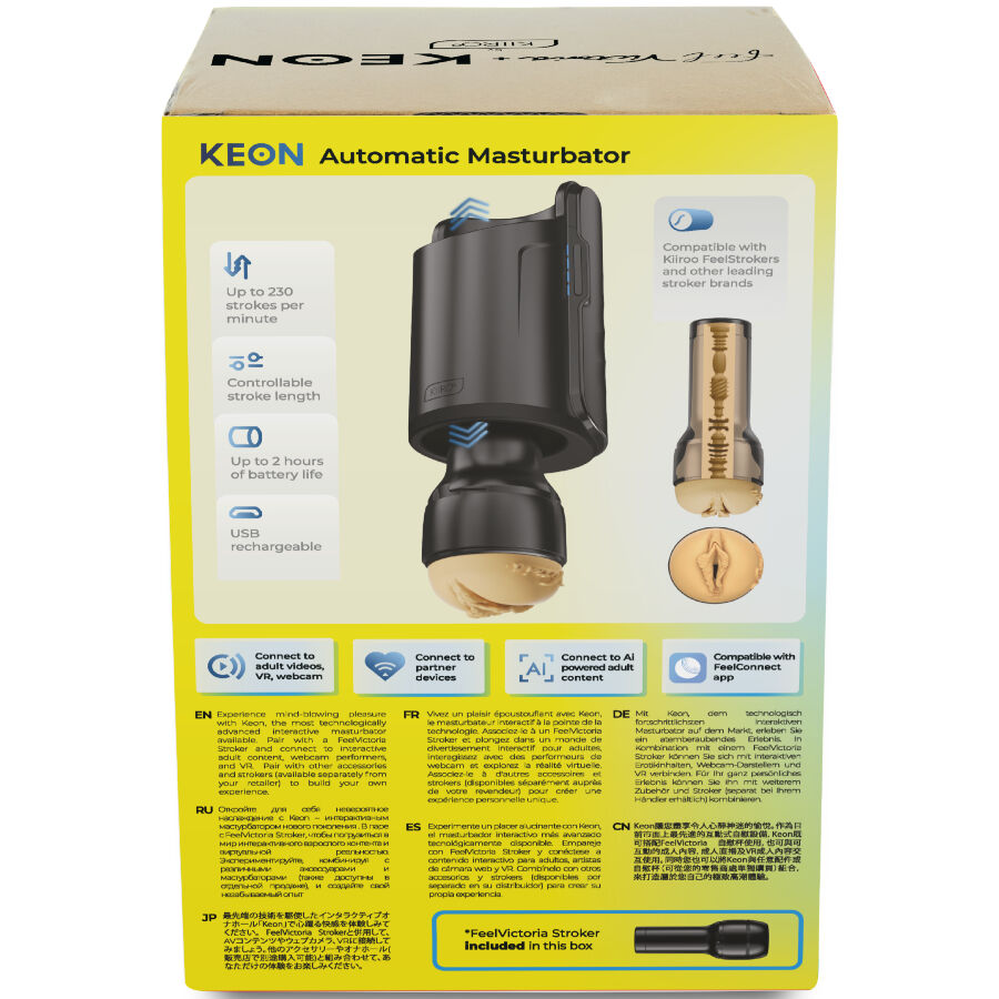 KIIROO - KEON WIFI COMBO VICTORIA JUNE AUTOMATISCHER MASTRUBATOR + FEEL STROKER