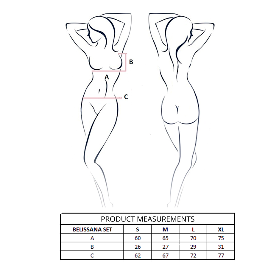 PASSION - ENSEMBLE SOUTIEN-GORGE + STRING BELISSANA BLEU L/XL