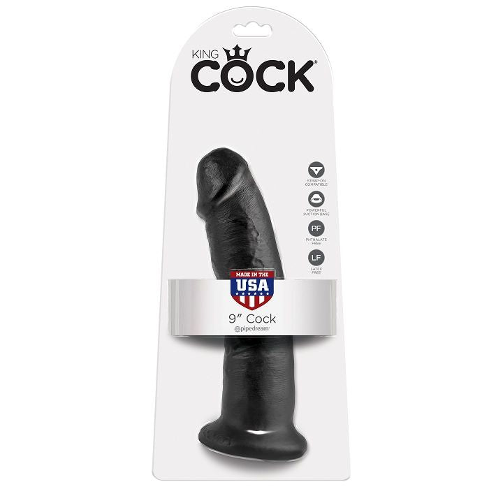 KING COCK - 9 SCHWARZE DILDOS 22.9 CM