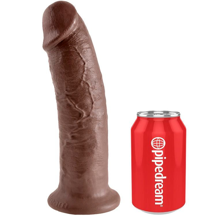 KING COCK - 10 BRAUNE GUMMIPUPPEN 25.4 CM