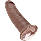 KING COCK - 10 BRAUNE GUMMIPUPPEN 25.4 CM