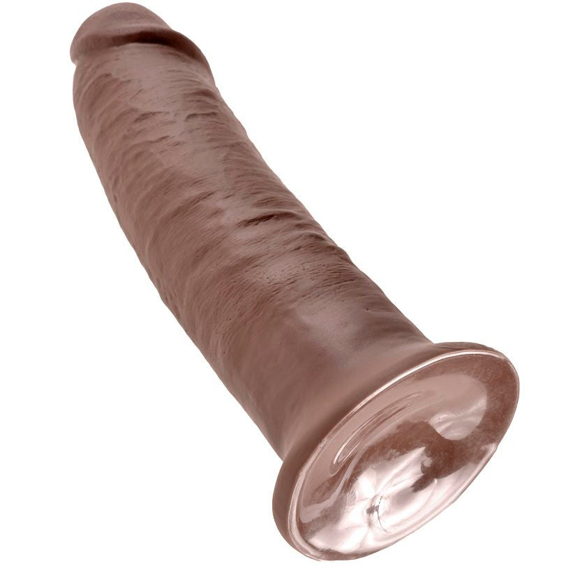 KING COCK - 10 BRAUNE GUMMIPUPPEN 25.4 CM