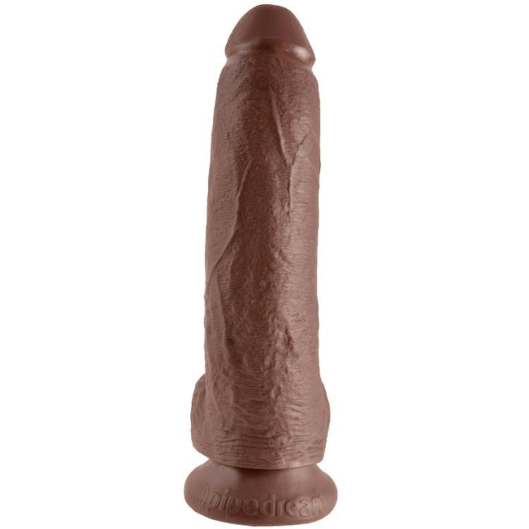 KING COCK - 9 BRAUNE DILDOS MIT HODEN 22,9 CM