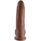 KING COCK - 9 BRAUNE DILDOS MIT HODEN 22,9 CM