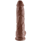 KING COCK - 10 GODE MARRON AVEC BOULES 25.4 CM
