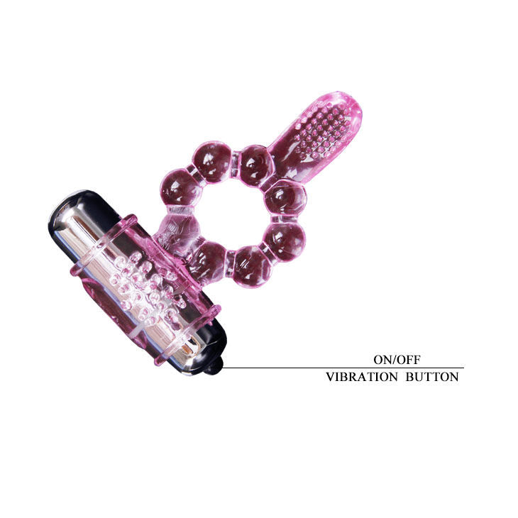 BAILE - SILIKONRING 10 ZUNGENRHYTHMEN MIT VIBRATION ROSA