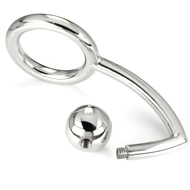 METALL HART - COCKRING MIT ANALEINDRINGLING-HAKEN 45MM