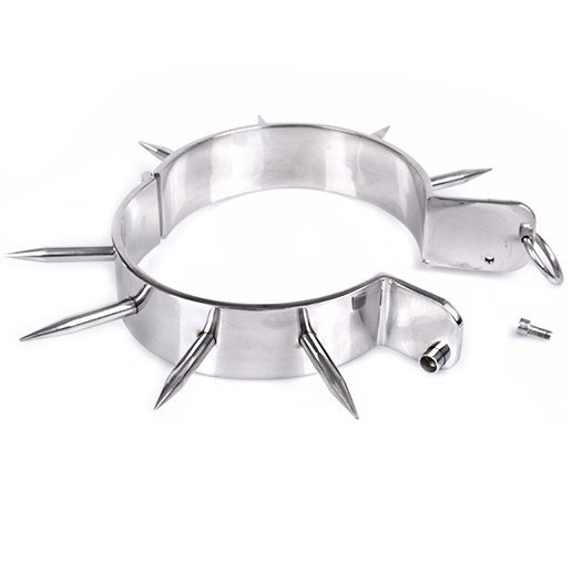 METALL HART - BDSM-HALSBAND MIT SPITZEN