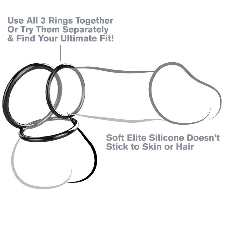 FANTASY C-RINGZ - SILIKON 3 RINGE AUSDAUER-SET