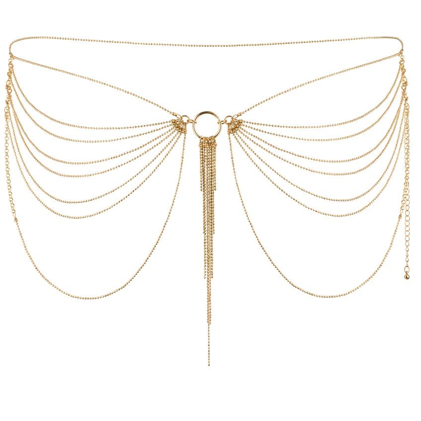 SCHMUCK - WUNDERSCHÖNER METALLKETTENSCHMUCK FÜR DIE TAILLE, GOLDEN