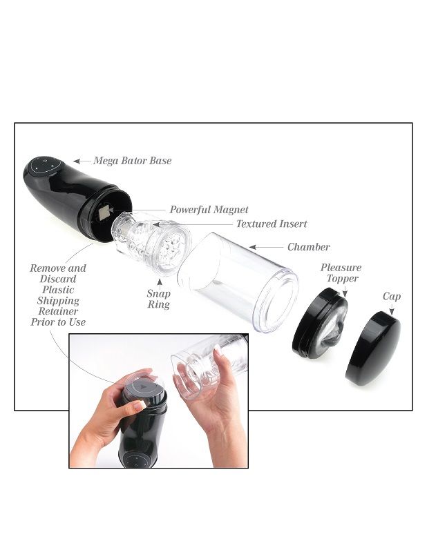 EXTREME TOYZ – USB-MASTURBATOR MÄNNLICH PDX MEGA BATOR ANO SCHWARZ