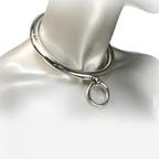 METALL HARD - BDSM HALSBAND MIT RING 18CM
