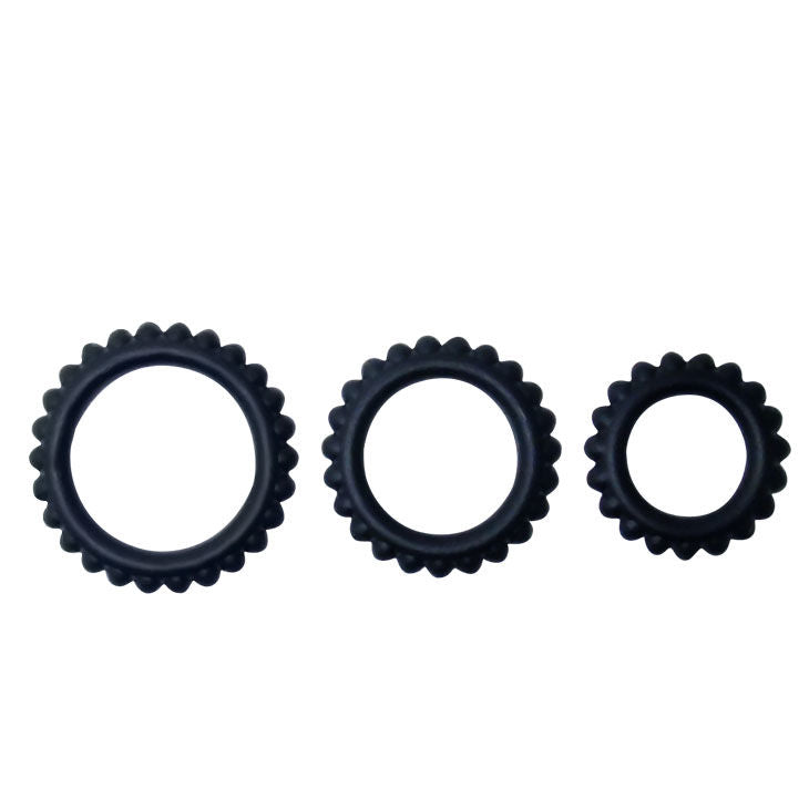 BAILE - TITAN SET 3-TLG. HODENRING SCHWARZ 2,8 + 2,4 + 1,9 CM