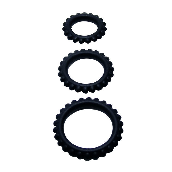 BAILE - TITAN SET 3-TLG. HODENRING SCHWARZ 2,8 + 2,4 + 1,9 CM