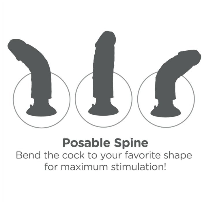 KING COCK - VIBRATOR 23 CM NATURGETREU