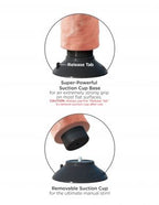 KING COCK - GODE VIBRATEUR 20.32 CM NATUREL