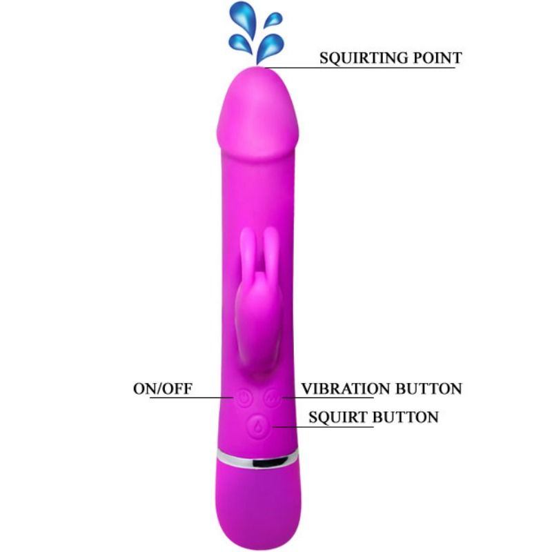 PRETTY LOVE - VIBRATOR HENRY MIT 12 VIBRATIONSMODI UND SQUIRT-FUNKTION