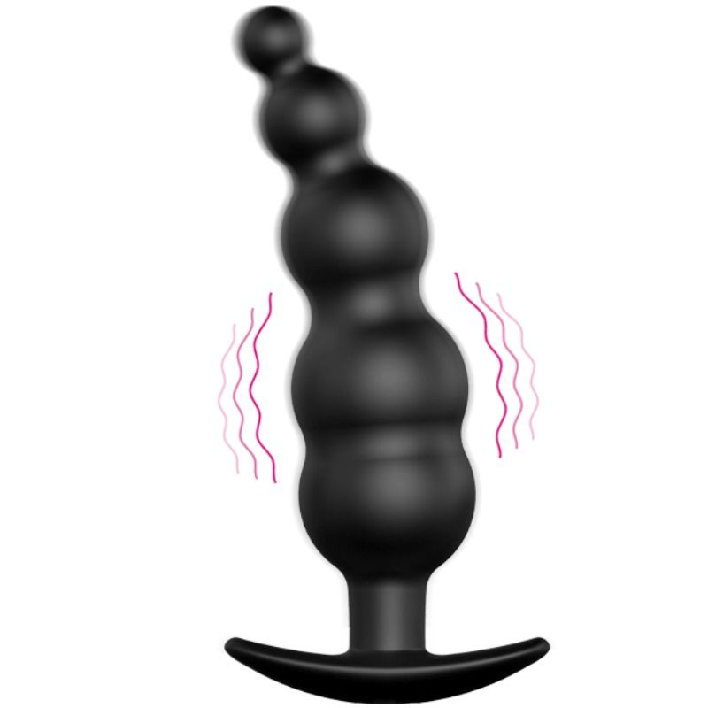 PRETTY LOVE - ANALE VIBRATOR AUS SILIKON EXTRA STIMULATION UND 12 VIBRATIONSMODI SCHWARZ