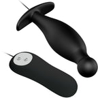 PRETTY LOVE - ANUSPLUG AUS SILIKON, 12 VIBRATIONSMODI, SCHWARZ