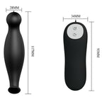 PRETTY LOVE - ANUSPLUG AUS SILIKON, 12 VIBRATIONSMODI, SCHWARZ