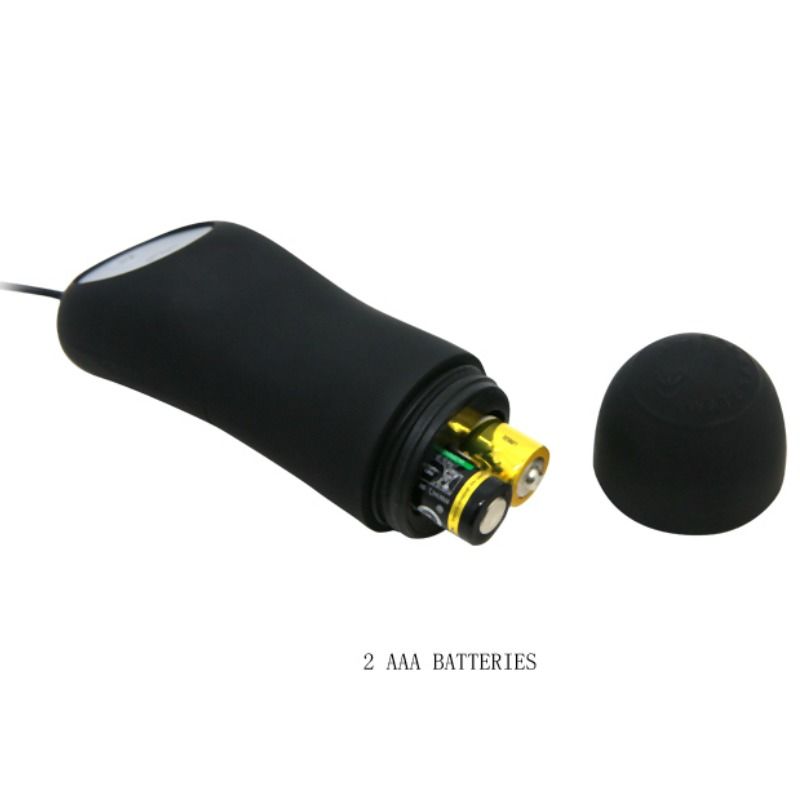 PRETTY LOVE - ANUSPLUG AUS SILIKON, 12 VIBRATIONSMODI, SCHWARZ
