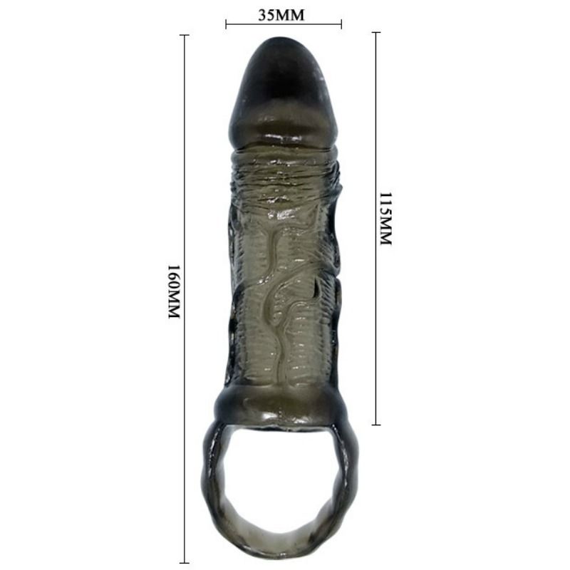 BAILE - PENISVERLÄNGERUNGSHÜLSE MIT HODENSACKRING 11.5 CM
